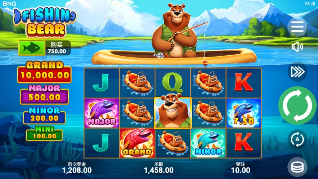 棕熊釣客, BNG電子, 老虎機, 電子遊戲, T8娛樂城